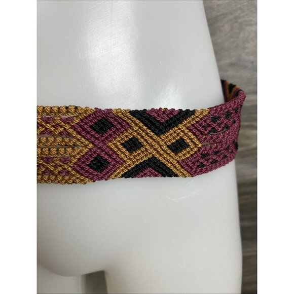 Bohemian Hand Woven Boho Style Corded Belt Colourful - Picture 3 of 6